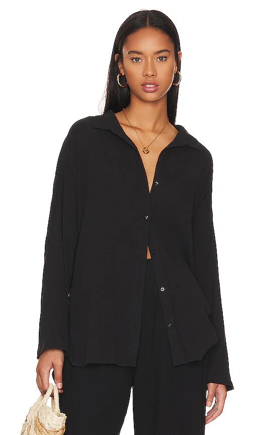 Seafolly Classic Beach Shirt in Black Cover