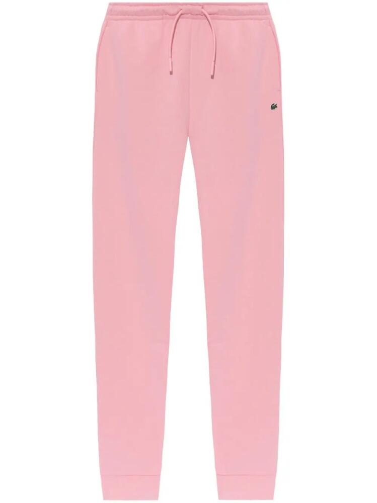 Lacoste logo-embroidered cotton track pants - Pink Cover