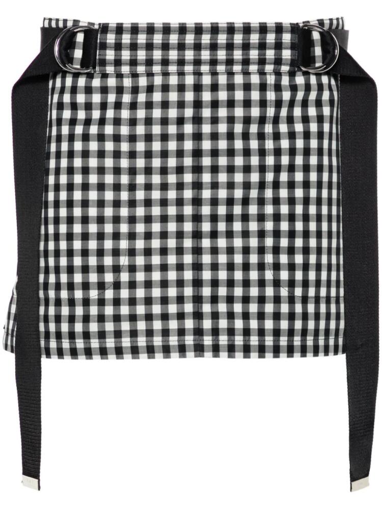 Plan C check-patter mini skirt - Black Cover