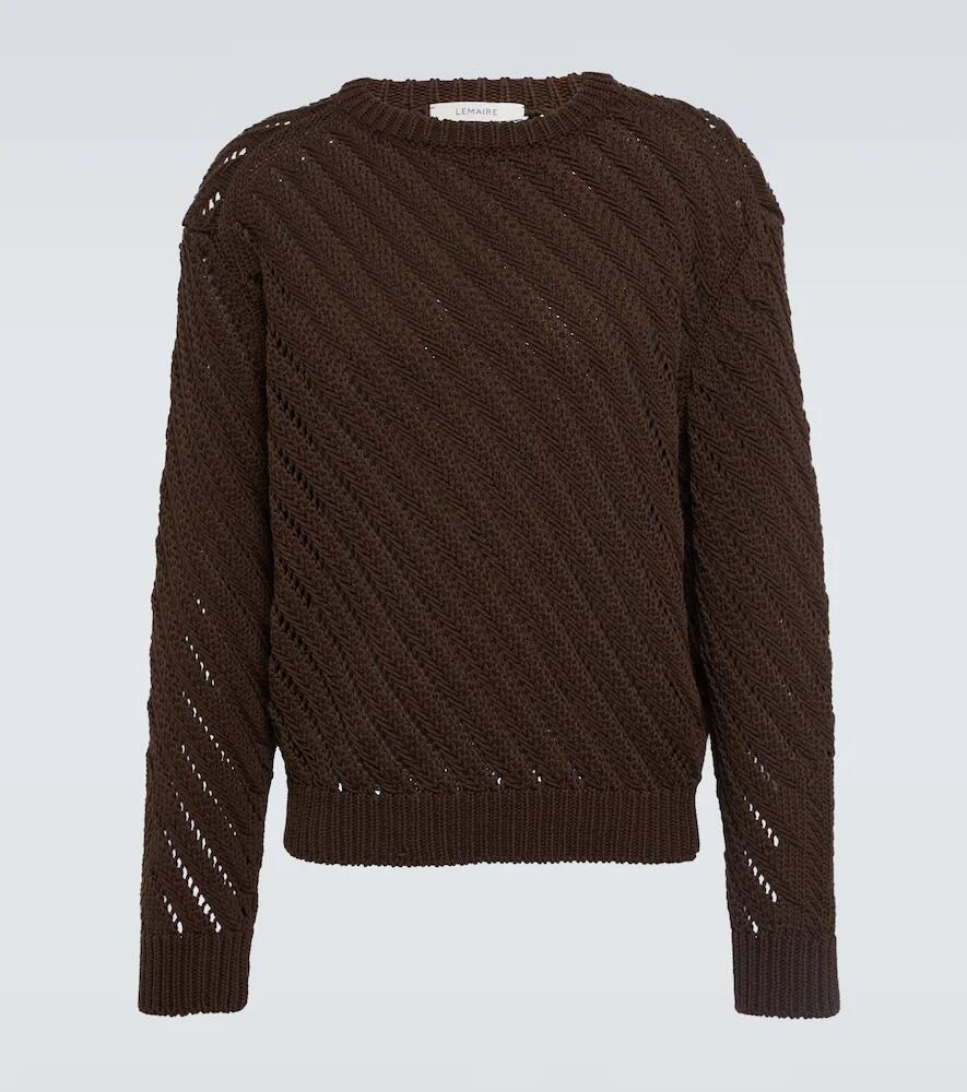 Lemaire Openwork cotton-blend sweater Cover