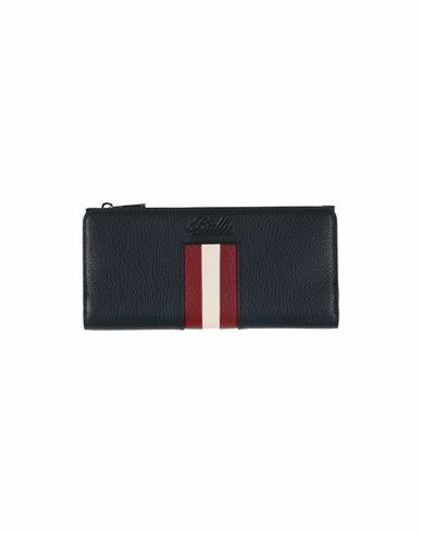 Bally Woman Wallet Navy blue Soft Leather Cover