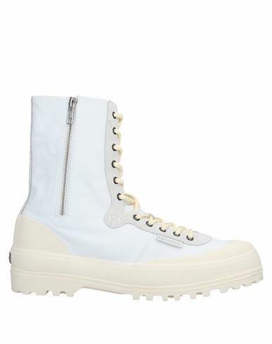 Paura X Superga Man Ankle boots White Cotton, Soft Leather Cover