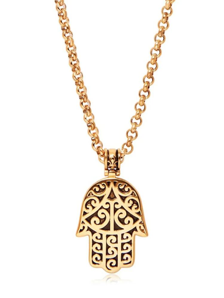 Nialaya Jewelry Hamsa Hand necklace - Gold Cover