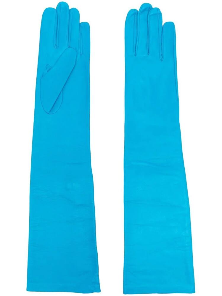 Maison Margiela four-stitch leather gloves - Blue Cover