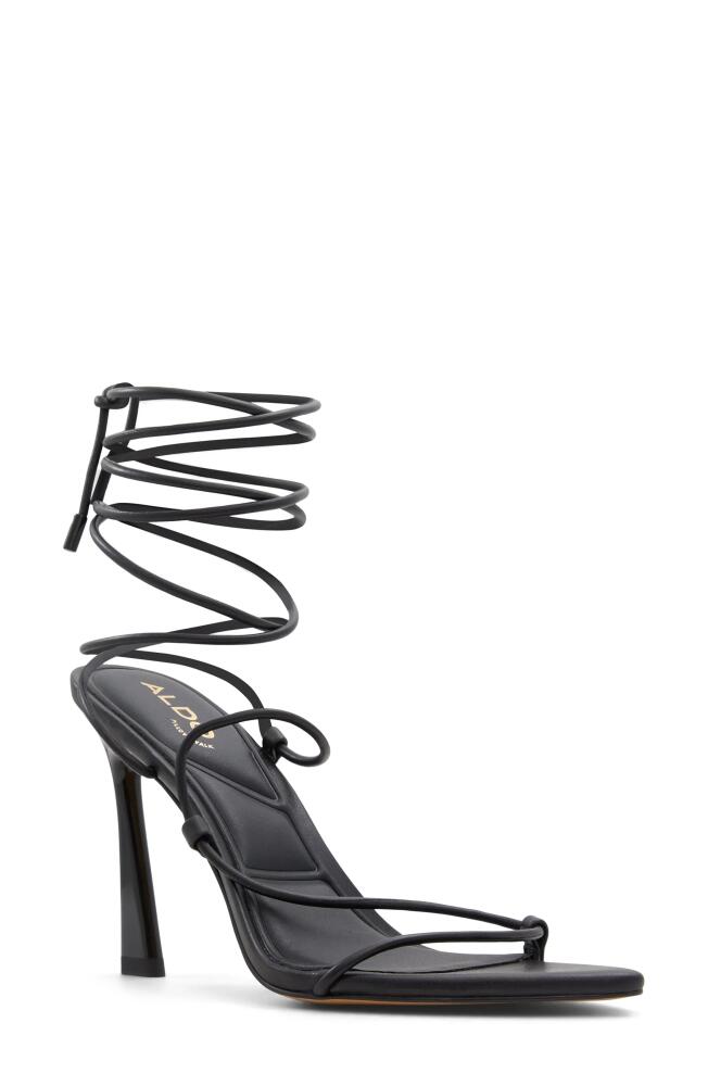 ALDO Melodic Pointed Toe Ankle Wrap Sandal in Black Cover