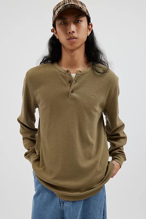 Katin Mesa Thermal Henley Long Sleeve Tee in Olive Cover