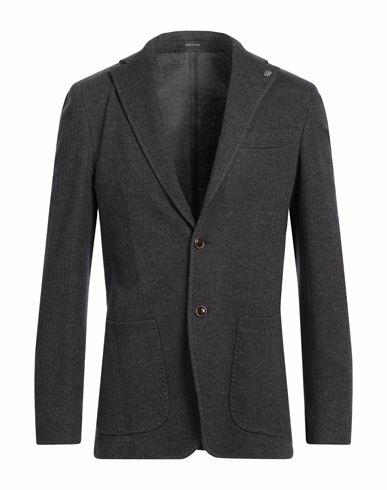 Angelo Nardelli Man Blazer Midnight blue Virgin Wool, Cotton Cover