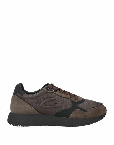 Alberto Guardiani Man Sneakers Dark brown Leather Cover