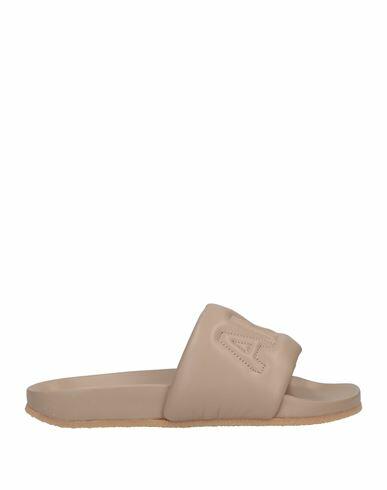 Ambush Woman Sandals Khaki Soft Leather Cover