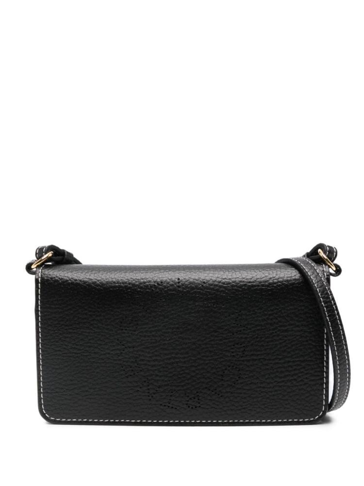 Stella McCartney logo-perforated crossbody bag - Black Cover