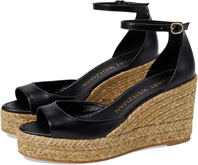 Stuart Weitzman Nudistia Espadrille Wedge (Black) Women's Sandals Cover