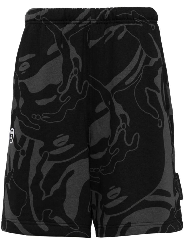 AAPE BY *A BATHING APE® abstract-print jersey track shorts - Black Cover