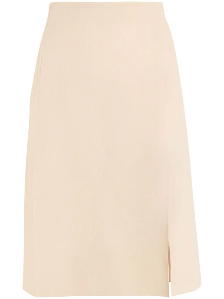 Stella McCartney front-slit knitted skirt - Neutrals Cover