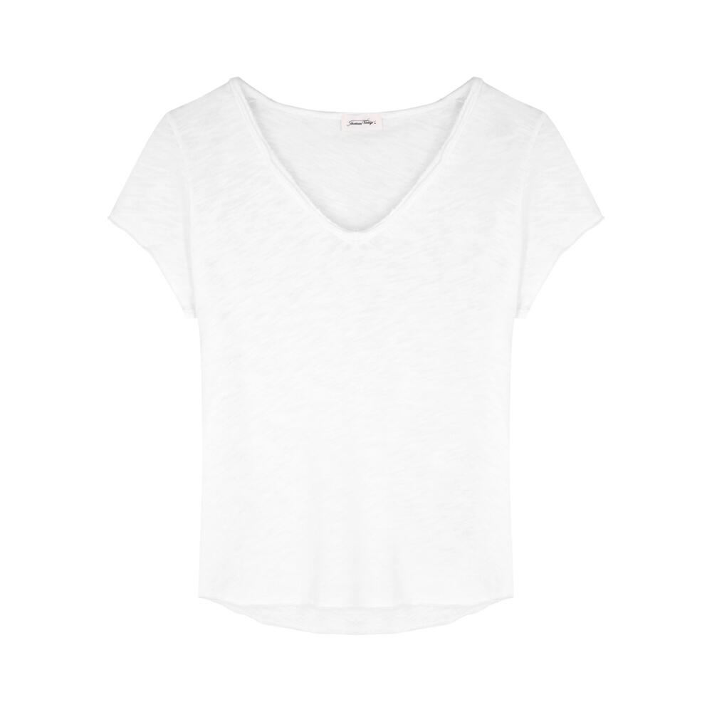 American Vintage Sonoma White Slubbed Cotton T-shirt Cover