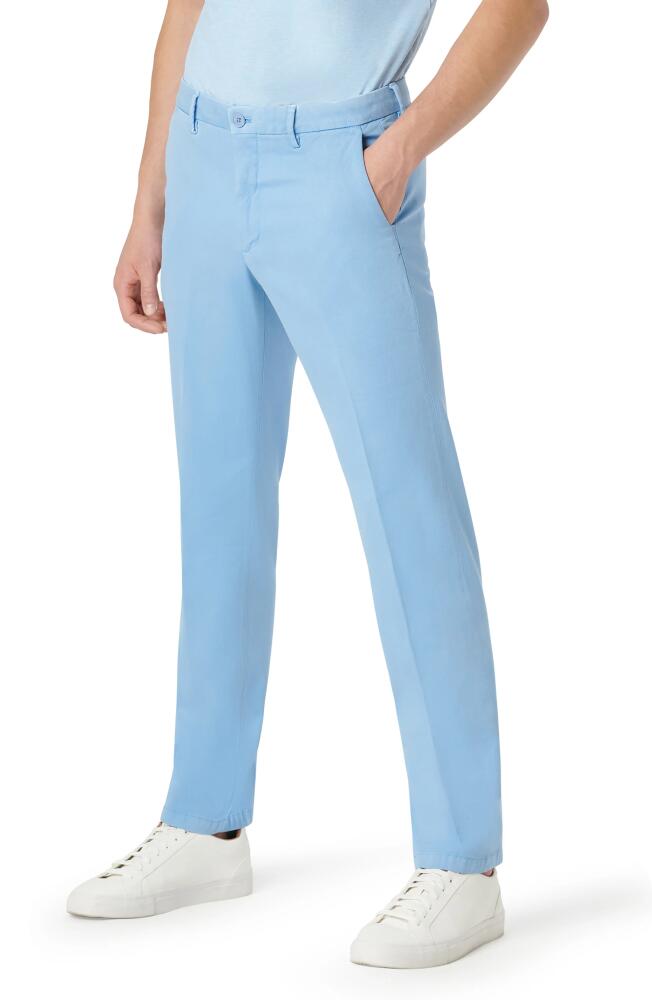 Bugatchi Flat Front Stretch Chinos in Air Blue Cover