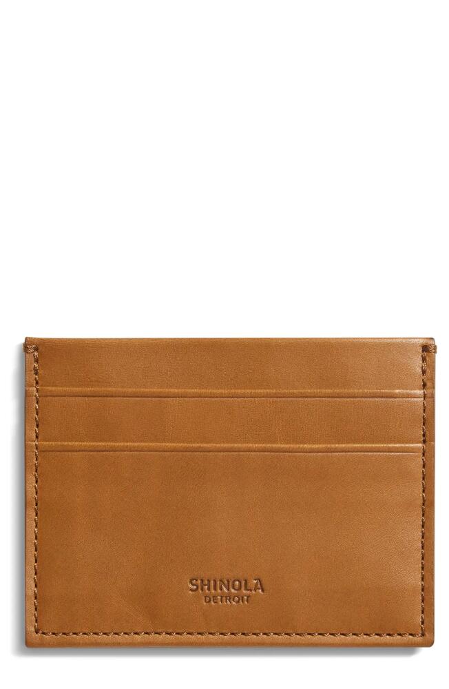 Shinola Five Pocket Card Case in Tan Cover