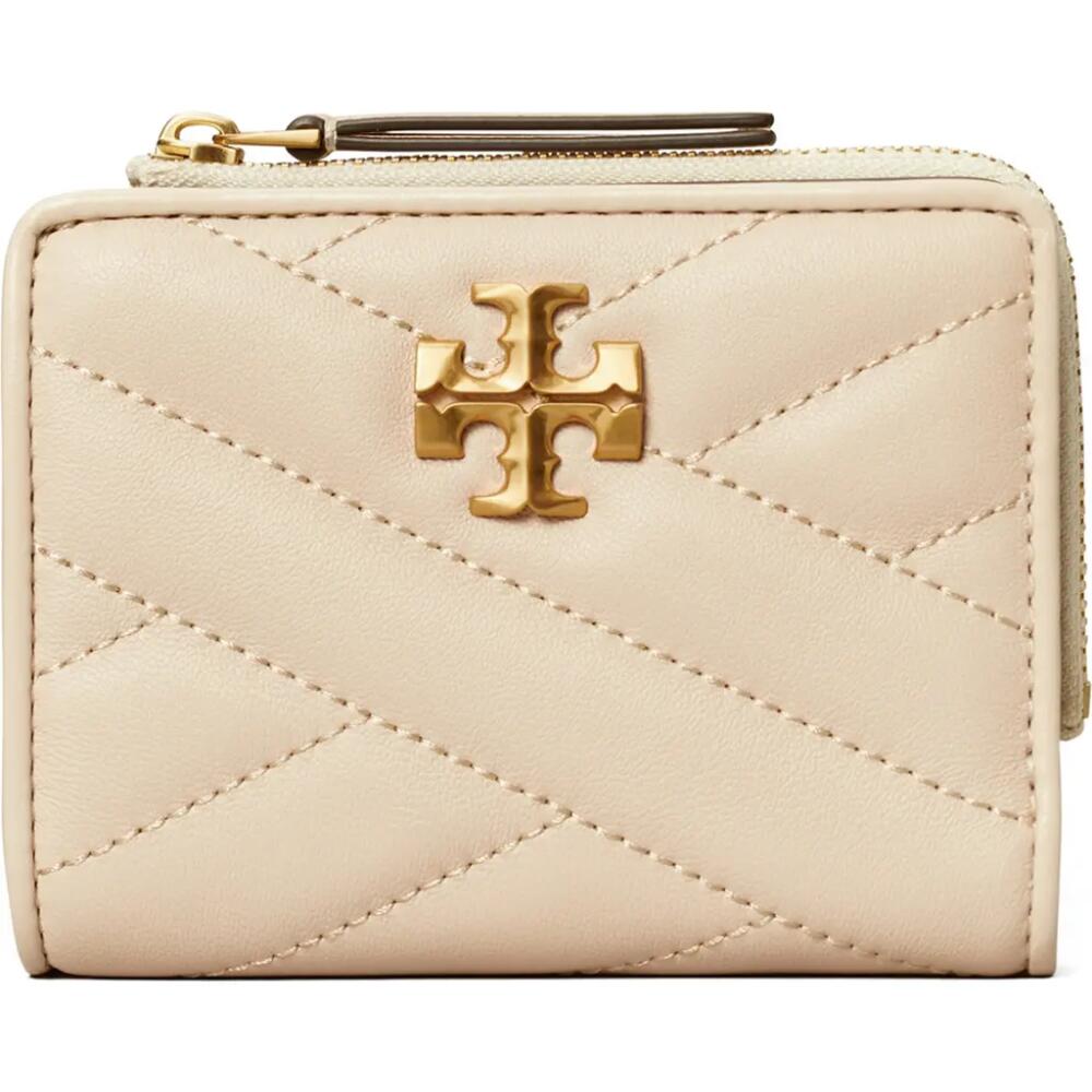 Tory Burch Kira Chevron Quilted Leather Bifold Wallet in New Cream Cover