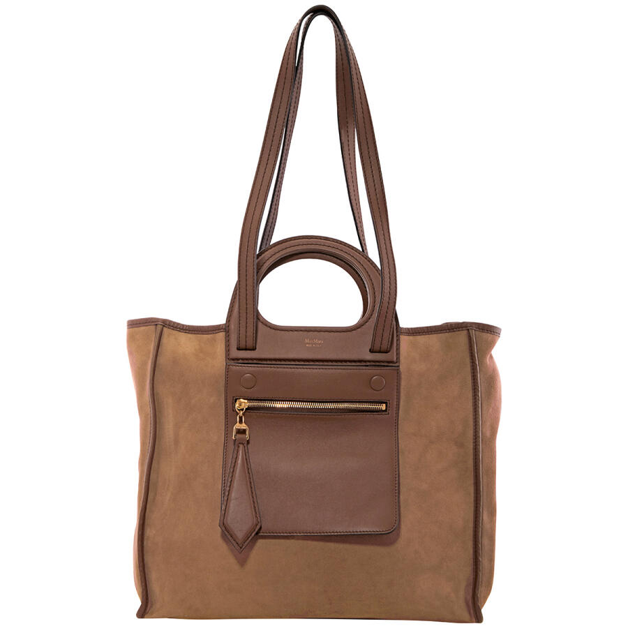 Max Mara Ladies Jito Shopper Bag In Tobacco Cover