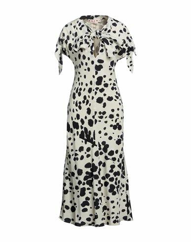 Marni Woman Midi dress Beige Silk Cover