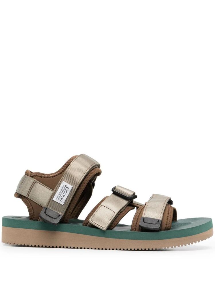 Suicoke touch-strap flat sandals - Green Cover