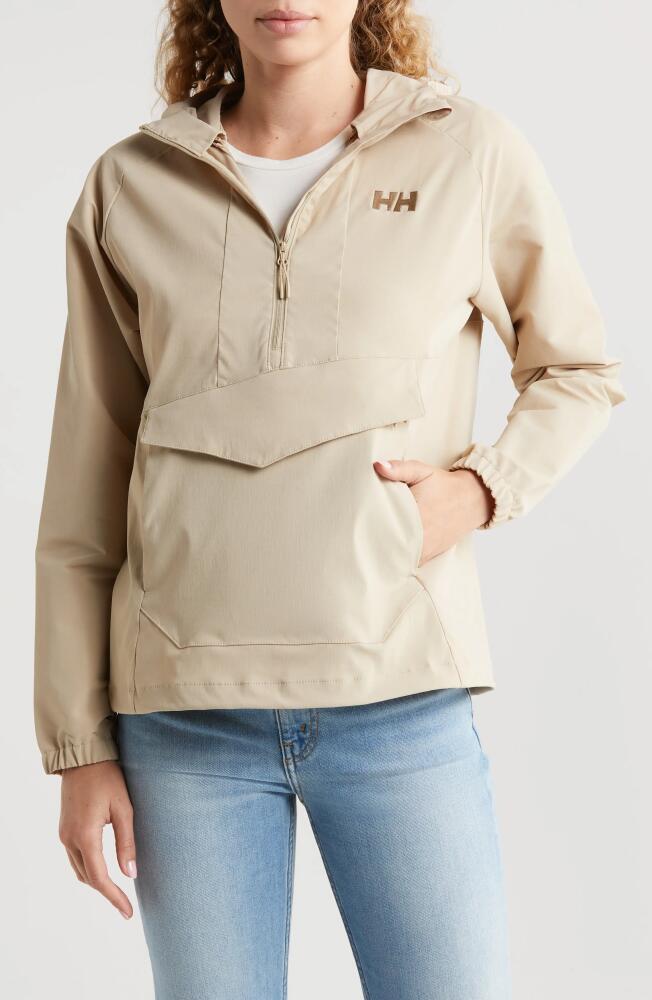 Helly Hansen Vista Hike Hooded Anorak in Khaki /Sand Cover