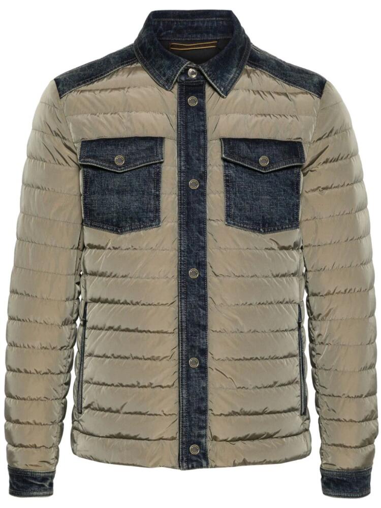 Moorer Crespi panelled jacket - Blue Cover