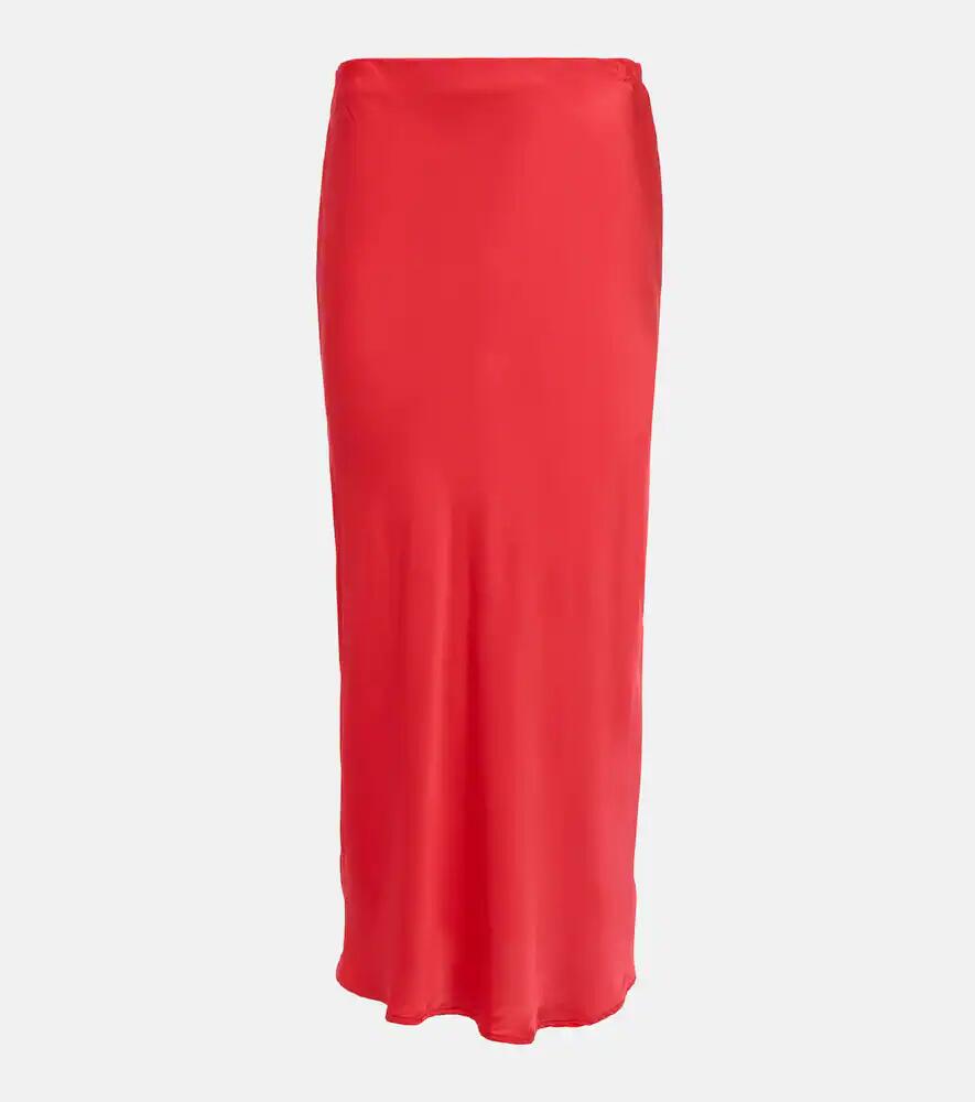 Velvet Aubree satin midi skirt Cover