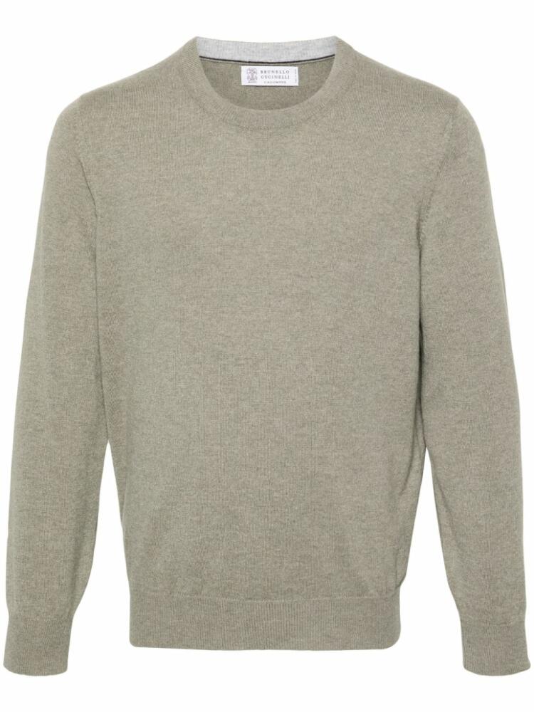 Brunello Cucinelli crew-neck cashmere jumper - Green Cover