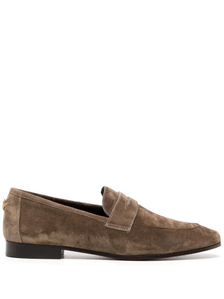 Bougeotte almond-toe suede penny loafers - Brown Cover