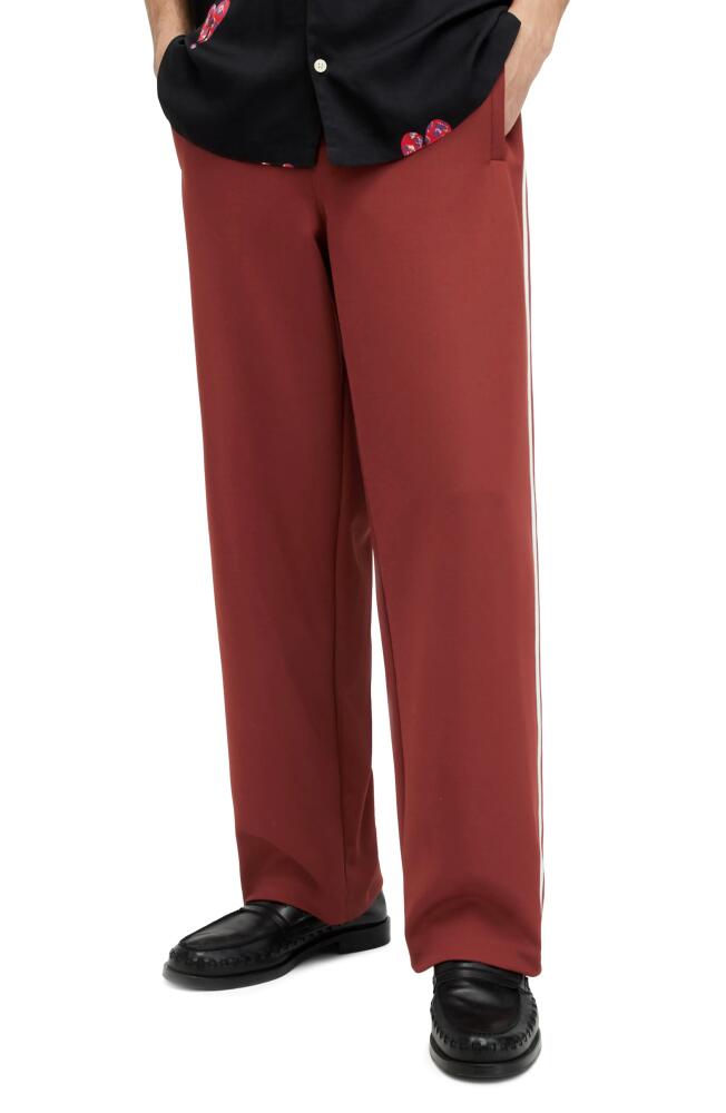 AllSaints Oren Side Stripe Straight Leg Sweatpants in Imperial Red Cover