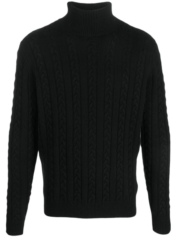 FURSAC cable-knit high-neck jumper - Black Cover