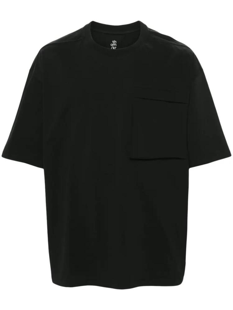 Thom Krom contrast crew-neck T.-shirt - Black Cover