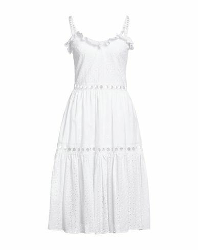 Amen Woman Midi dress White Cotton Cover