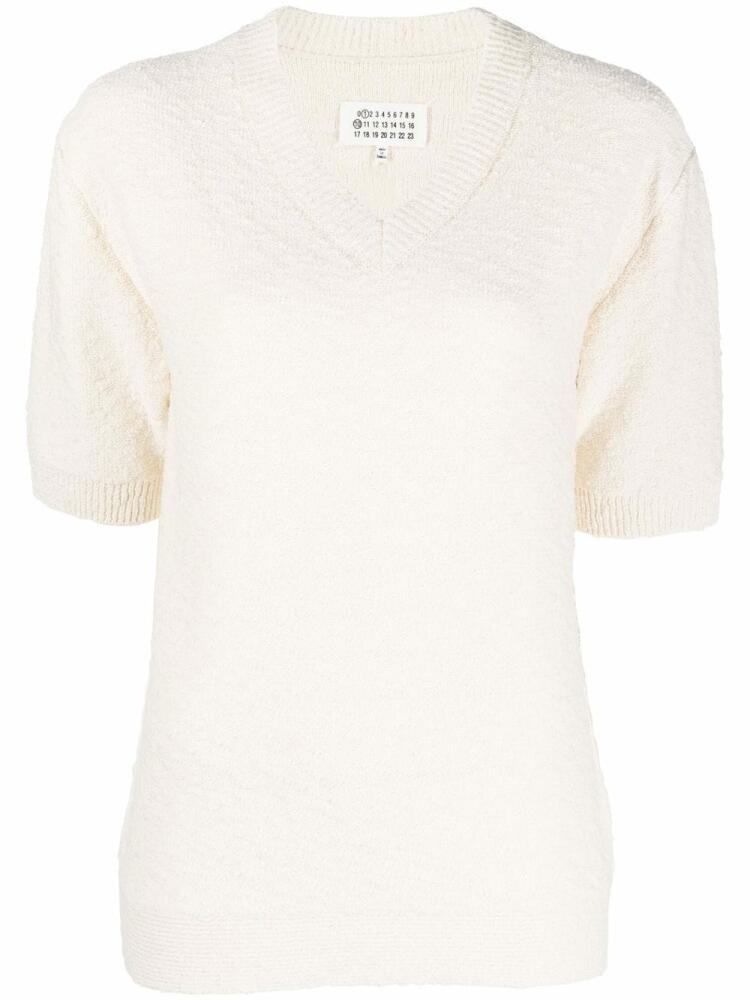 Maison Margiela Nostalgic bouclé-knit jumper - Neutrals Cover