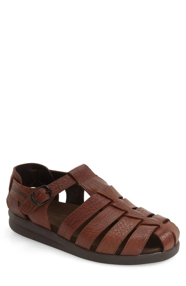 Mephisto Sam Fisherman Sandal in Tan Leather Cover