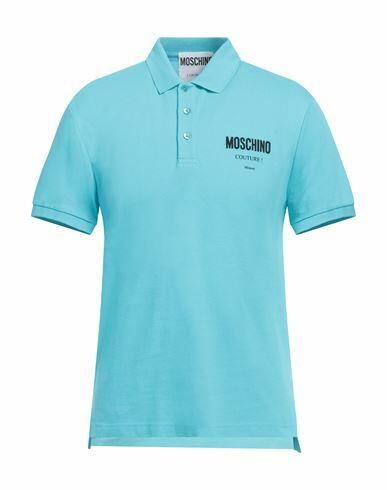 Moschino Man Polo shirt Azure Cotton Cover