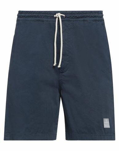 Department 5 Man Shorts & Bermuda Shorts Midnight blue Cotton, Elastane Cover