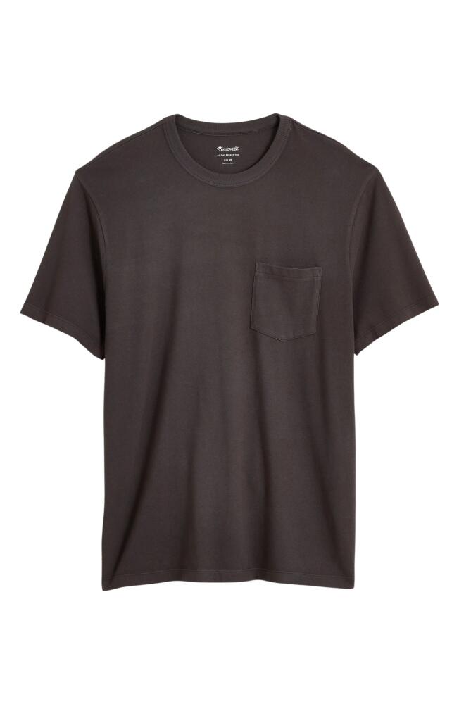 Madewell Allday Garment Dyed Pocket T-Shirt in Black Coal Cover