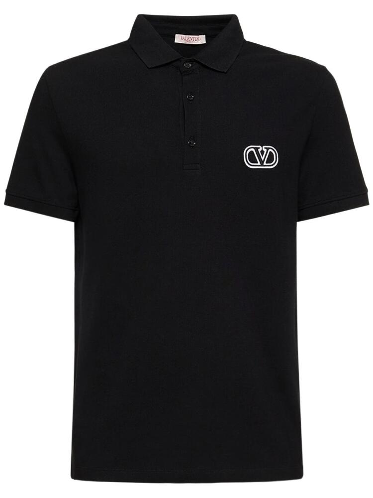 VALENTINO Logo Cotton Polo Cover