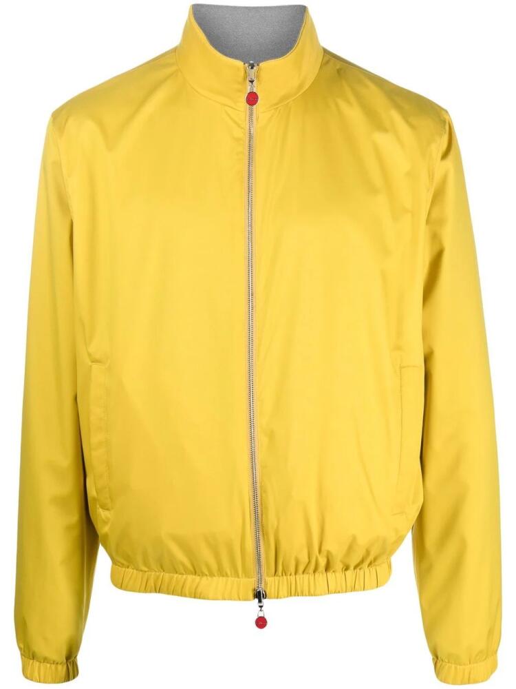 Kiton funnel neck bomber jacket - Yellow Cover