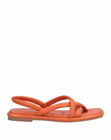 181 Woman Thong sandal Orange Soft Leather Cover