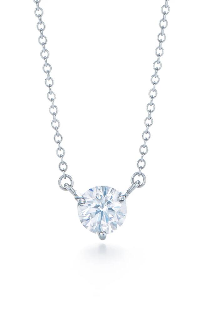 Kwiat Round Diamond Solitaire Pendant Necklace in Silver Cover