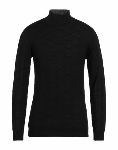 Primo Emporio Man Turtleneck Black Merino Wool Cover