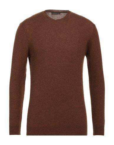 Alessandro Dell'acqua Man Sweater Brown Wool, Nylon Cover