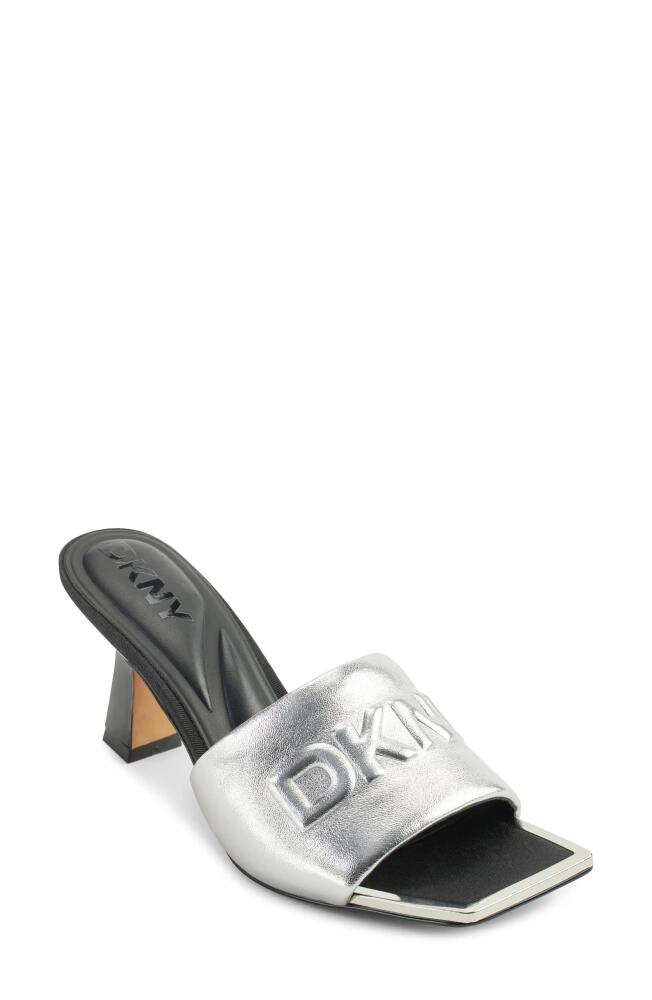 DKNY Keke Slide Sandal in Silver Cover