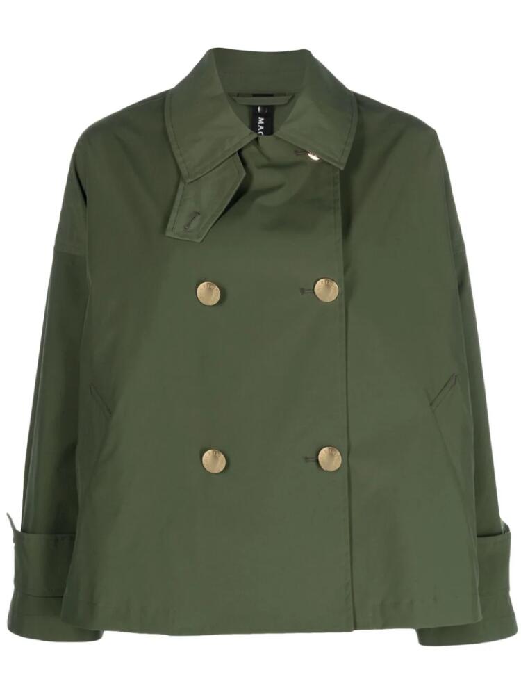 Mackintosh Humbie double-breasted coat - Green Cover