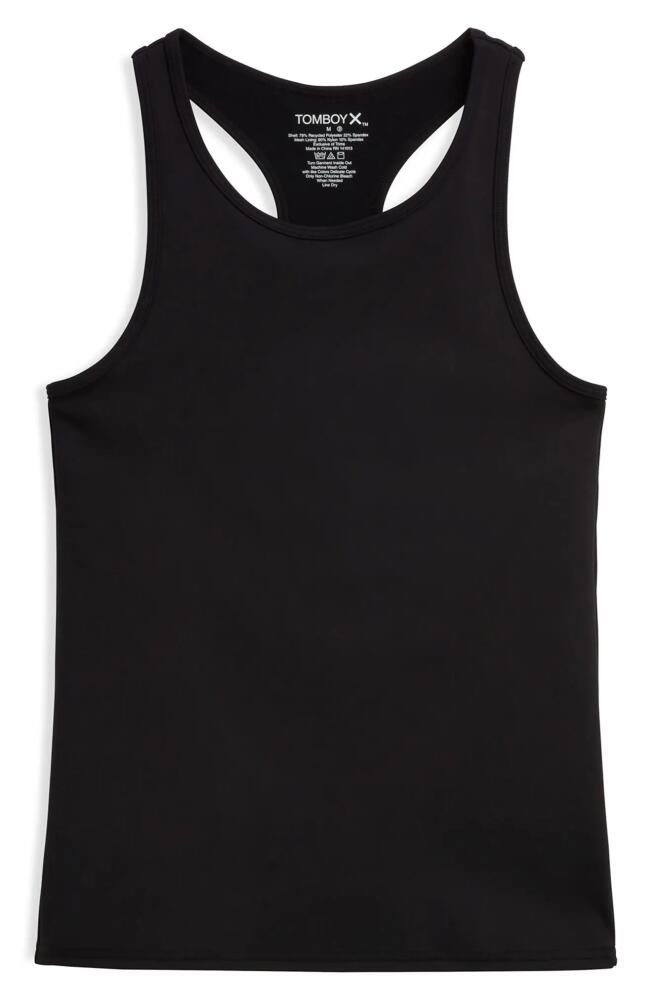 TomboyX Shelf Bra Compression Tank in Black Cover