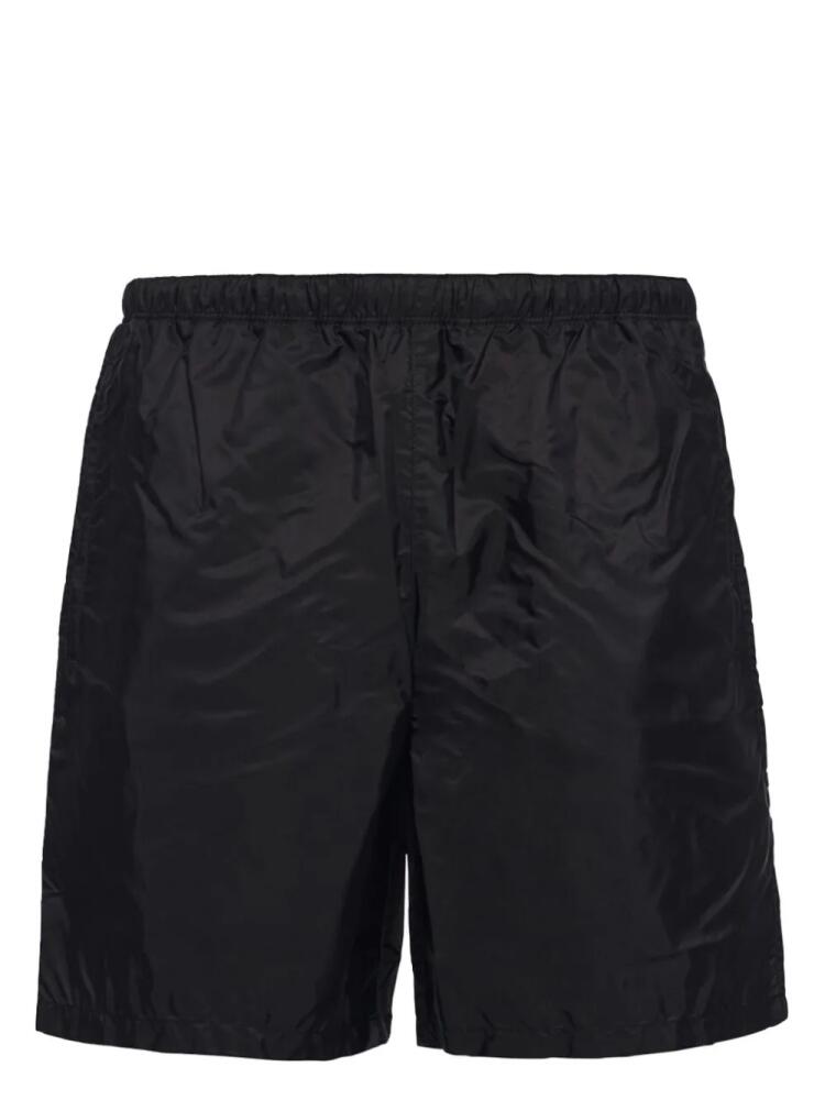 Prada logo-plaque swim shorts - Black Cover