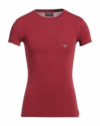 Emporio Armani Man Undershirt Burgundy Cotton, Elastane Cover