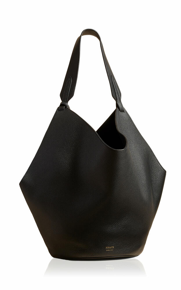 Khaite - Lotus Medium Leather Tote Bag - Black Cover